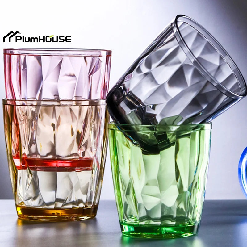 Acrylic Drinking Glasses Shatterproof Water Tumblers Unbreakable Reusable Beer Champagne Cup Dishwasher Safe For Party