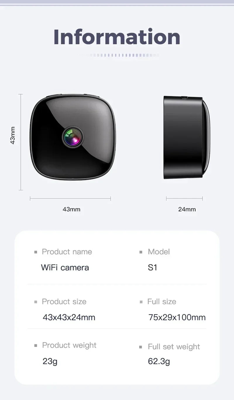 HD 4K Mini Camera Wifi Camera Wireless Security Protection Remote Monitor Camcorders Video Surveillance Home Smart Camera 2026