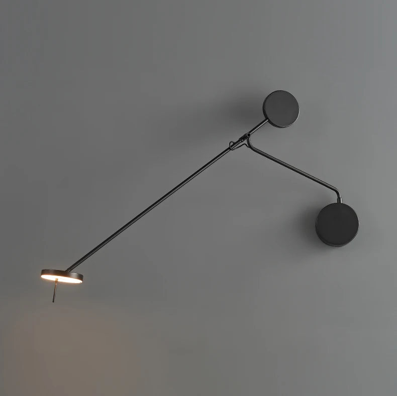 Modern Picture Wall Light Italian Invisible LED Wall Reading Light For Bed Bedroom Living Room Office Black Long Arm Wall Lamp