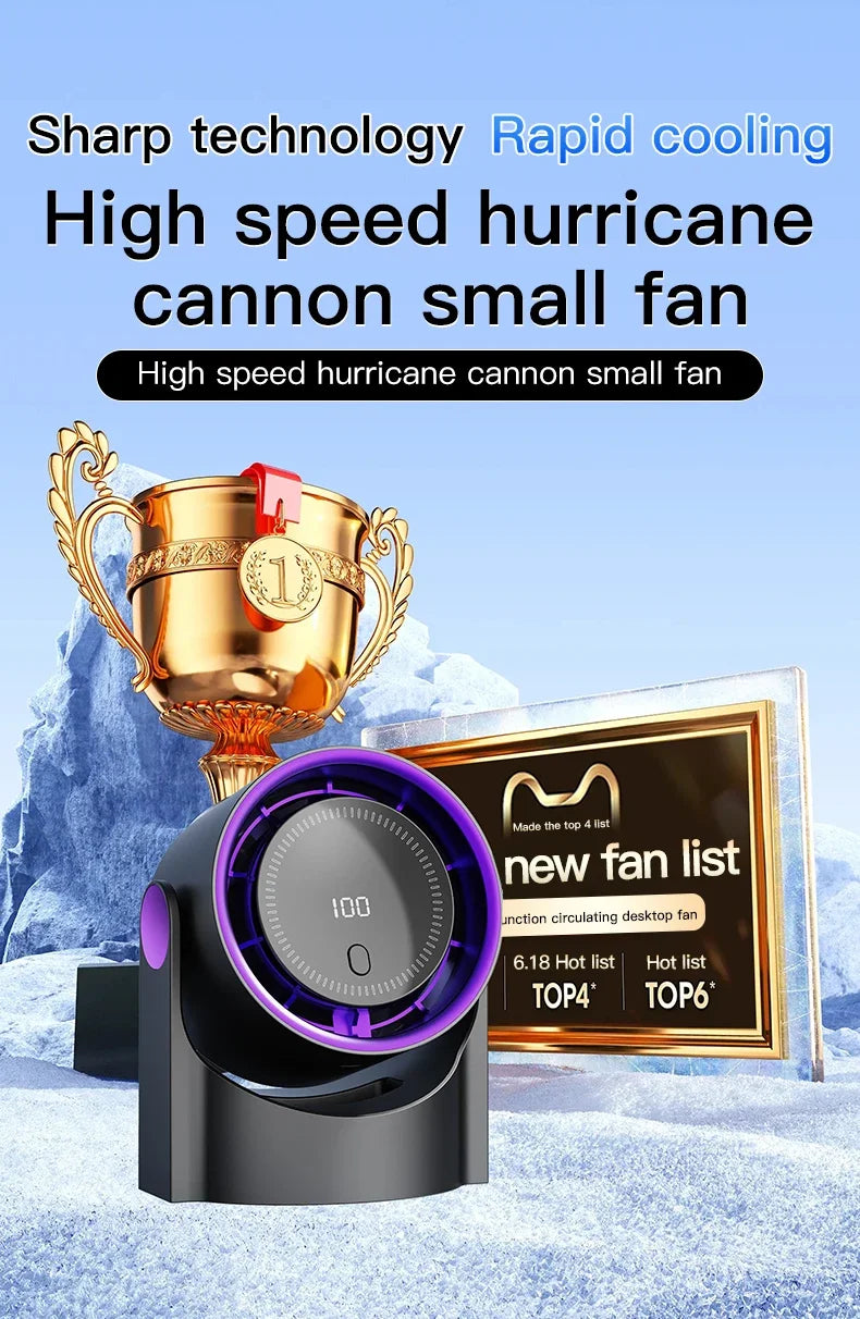 Multi-function electric fan air circulator, wireless portable home silent ventilator desktop wall ceiling fan, air cooler