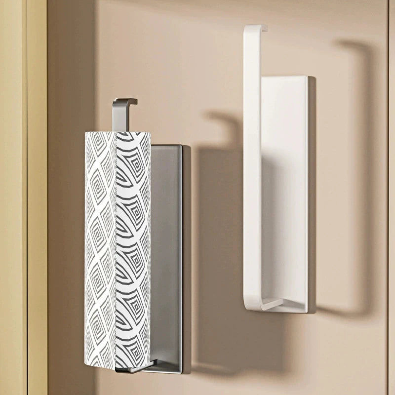 Kitchen Paper Holder, Wall-mounted Refrigerator Magnetic Paper Towel Holder, Side Cabinet For Storing Items, Non-drilling Fresh