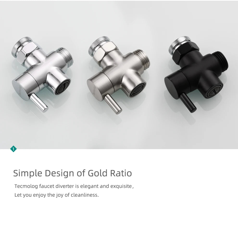 Ciencia Brass Faucet Diverter Valve Kitchen Sink Faucet Valve Splitter with Aerator Sink Hose Connector M22 to M24