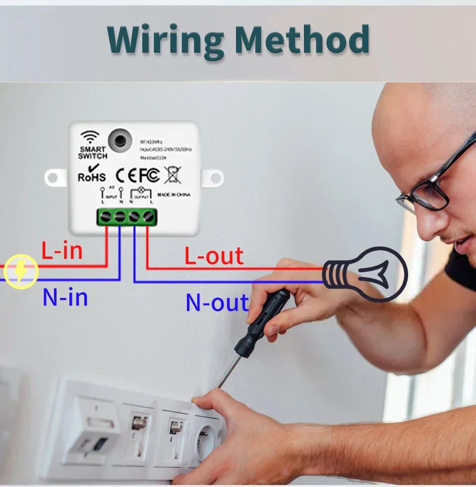 Wireless 433MHz Smart Switch Light 1/2/3Gang 86 Wall Panel Switch with Remote Control Relay Receiver 10A 110V 220V For LED Lamp