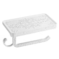 1Pc Antique Carved Wall-Mounted Zinc Alloy Bathroom Mobile Phone Holder with Shelf  Towel Rack Toilet Tissue Paper Holder