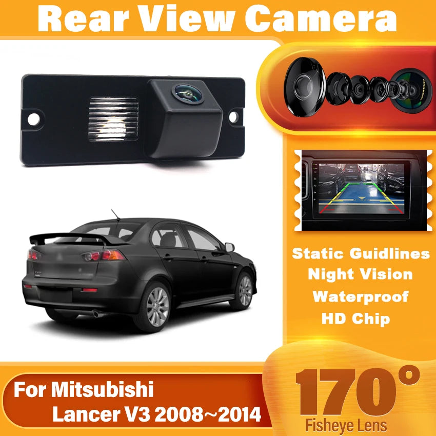 Car Reversing Image Camera For Mitsubishi Lancer V3 2008 2009 2010 2011 2012 2013 2014 Night Vision CCD HD Rear View Back Camera