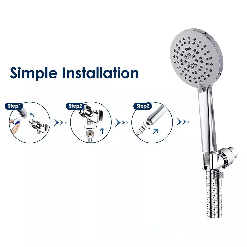 Adjustable Shower Arm Mounted Bracket G1/2″ Three-Way Diverter Valve Shower Head Holder Universal Faucet Bathroom Accessories
