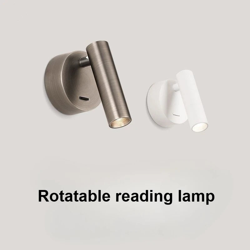 Modern LED Wall lights Rotatable Adjustable Reading Lights Bedroom Bedside Living Room Study Room indoor home Lighting Spotlight
