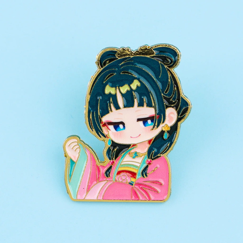2pcs/set Cute Green Hair Girl Enamel Pins Metal Brooch Backpack Hat Bag Collar Lapel Badges Fashion Jewelry Collection Gifts