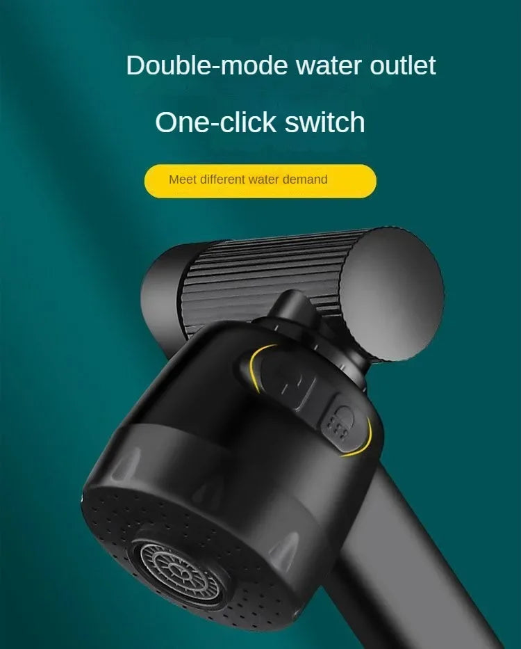 Hot Cold Water Basin Faucet Multifunction Booster Universal Rotating Wash Basin Tap for Bathroom Kitchen Household Mixer Faucet