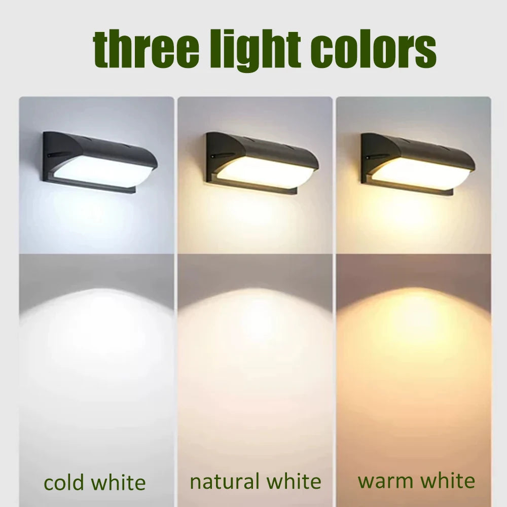 Modern Outdoor LED Wall Light Waterproof 110V 220V Exterior Wall Light For Porch Garage Garden Courtyard Villa Indoor Wall Lamp