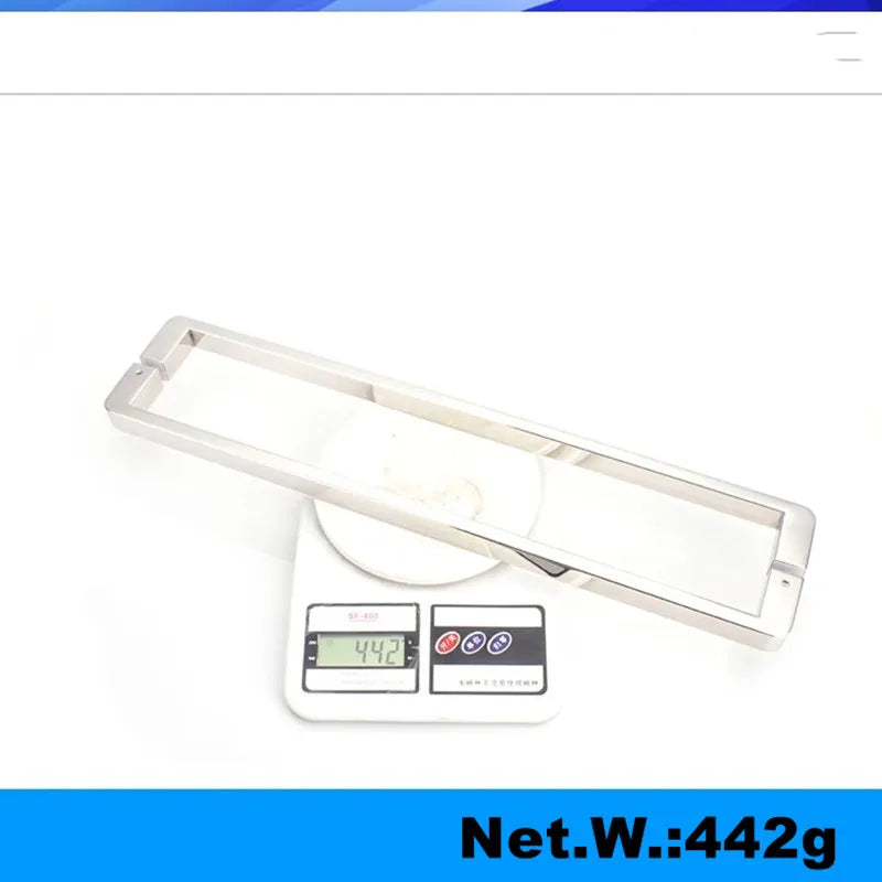Shower Room Accessories, Bathroom Glass Door, Stainless Steel 440mm Matte Black, Double Sided Pull Handle (LQD105)