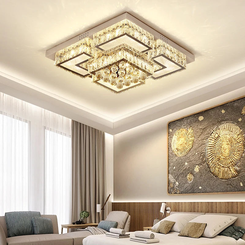 Modern Light Luxury Ceiling Led Crystal Ceiling Light Home Decoration Home Decoration Bedroom Dining Room Kitchen Lighting
