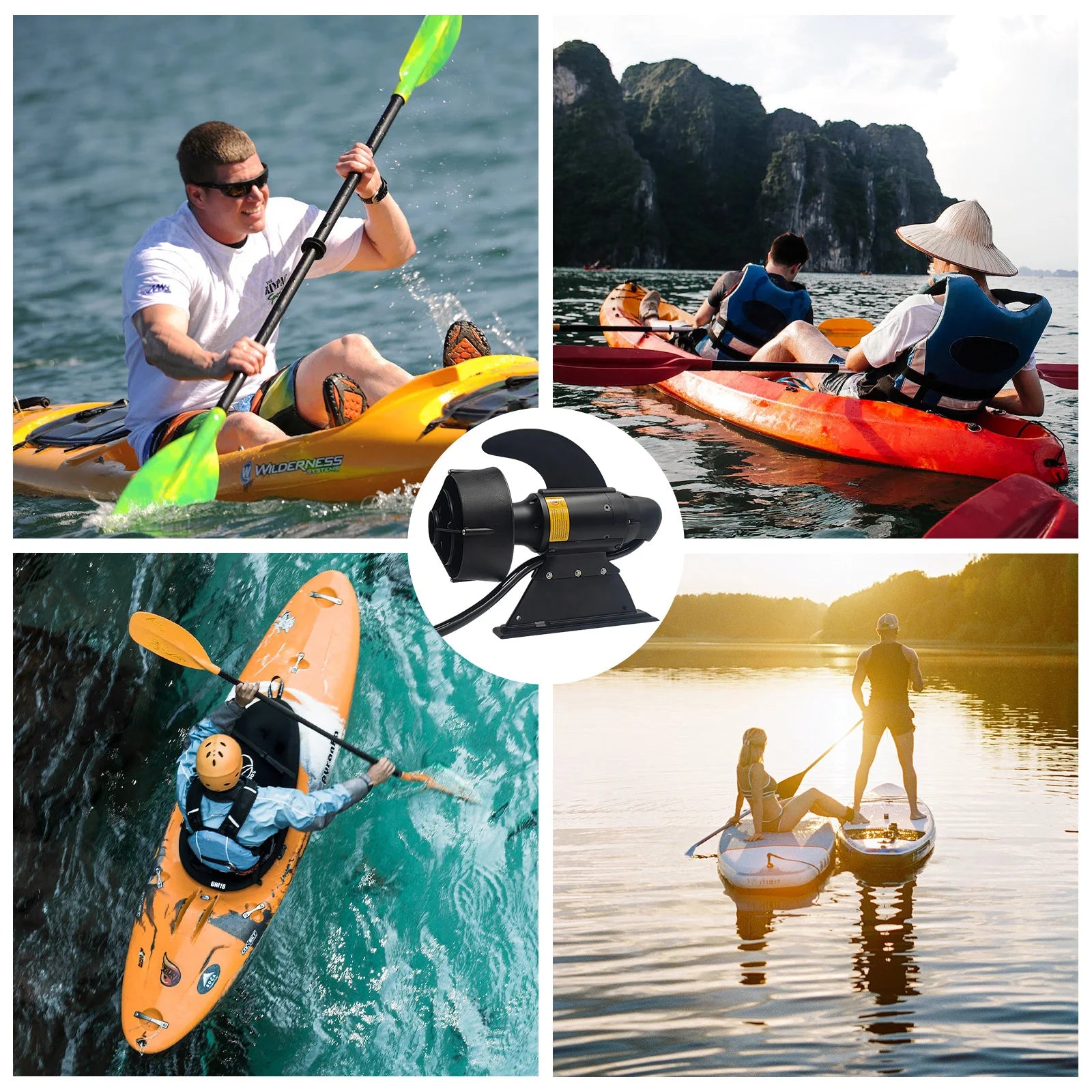 380W 600W Electric Fin Stand Up Paddle Board Push Motor Electric Power Fin SUP Surf Kayak POWER FIN Underwater motor