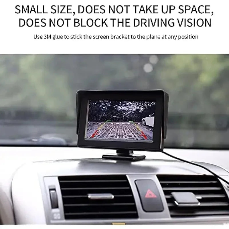 4.3 Inch Car Rear View Camera with Monitor for Vehicle Parking Universal HD Reversing Camera LCD High-definition Display Screen