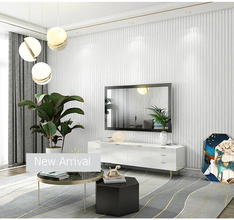 Modern Vertical Stripe Wallpaper Pink Blue Striped Living Room Decor TV Wallpapers 3d Elegant Home Decoration Wall Papers