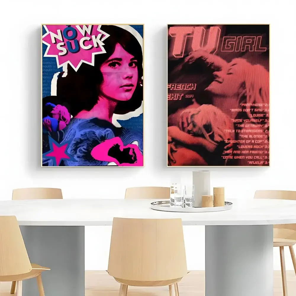 t-TV Girl Poster Wall Art Print Decorative Mural Home Decor Gift Unframed