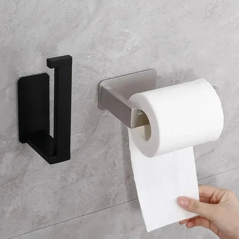 Self Adhesive Toilet Paper Holder Stainless Steel No Drill Wall Mount for Bathroom Kitchen RV Rustproof Space Saving Tools