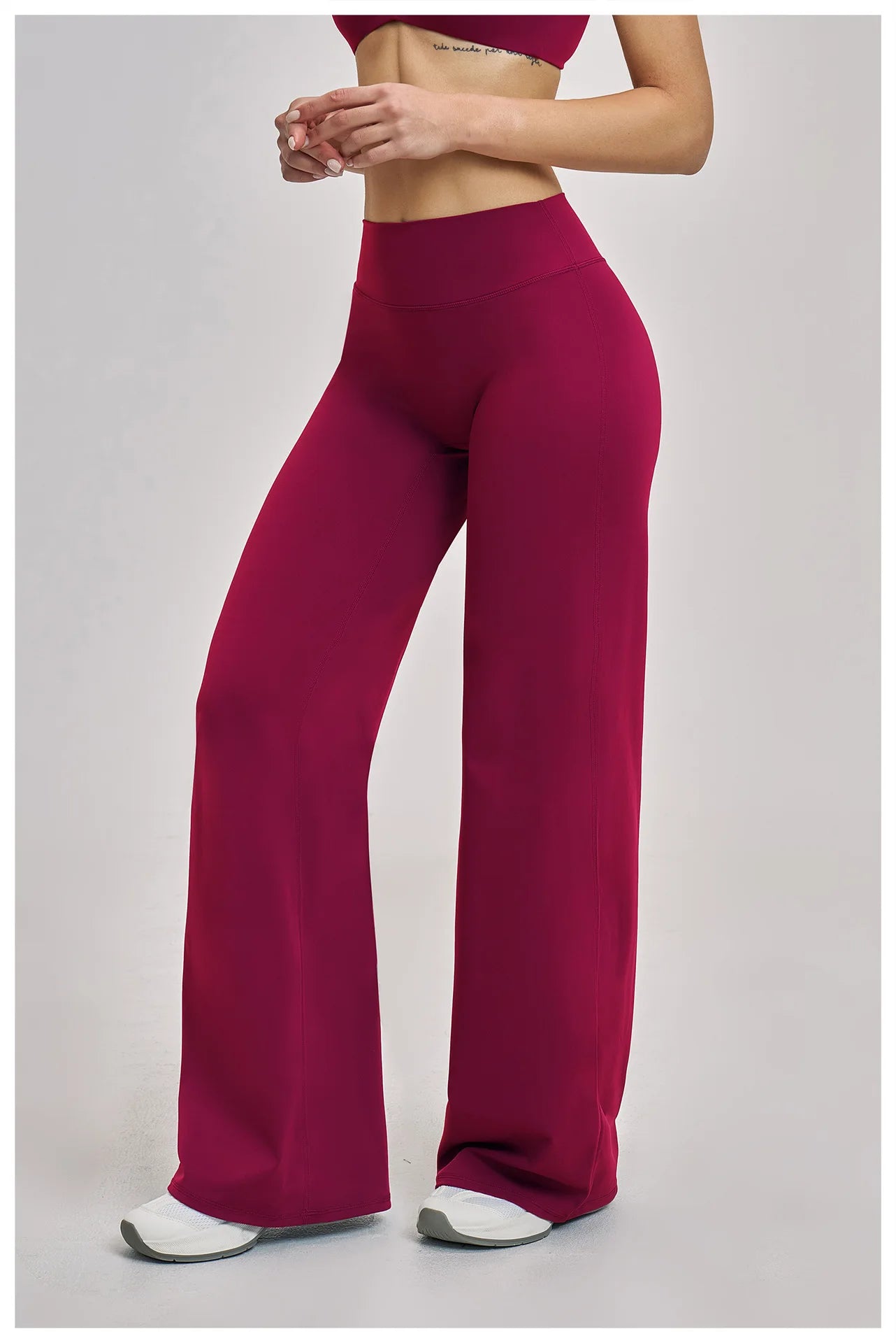 Women's Sports Yoga Pants High Waisted Straight Flared Trousers Running Fitness Sport Trousers Female Gym Casual Sports Pants