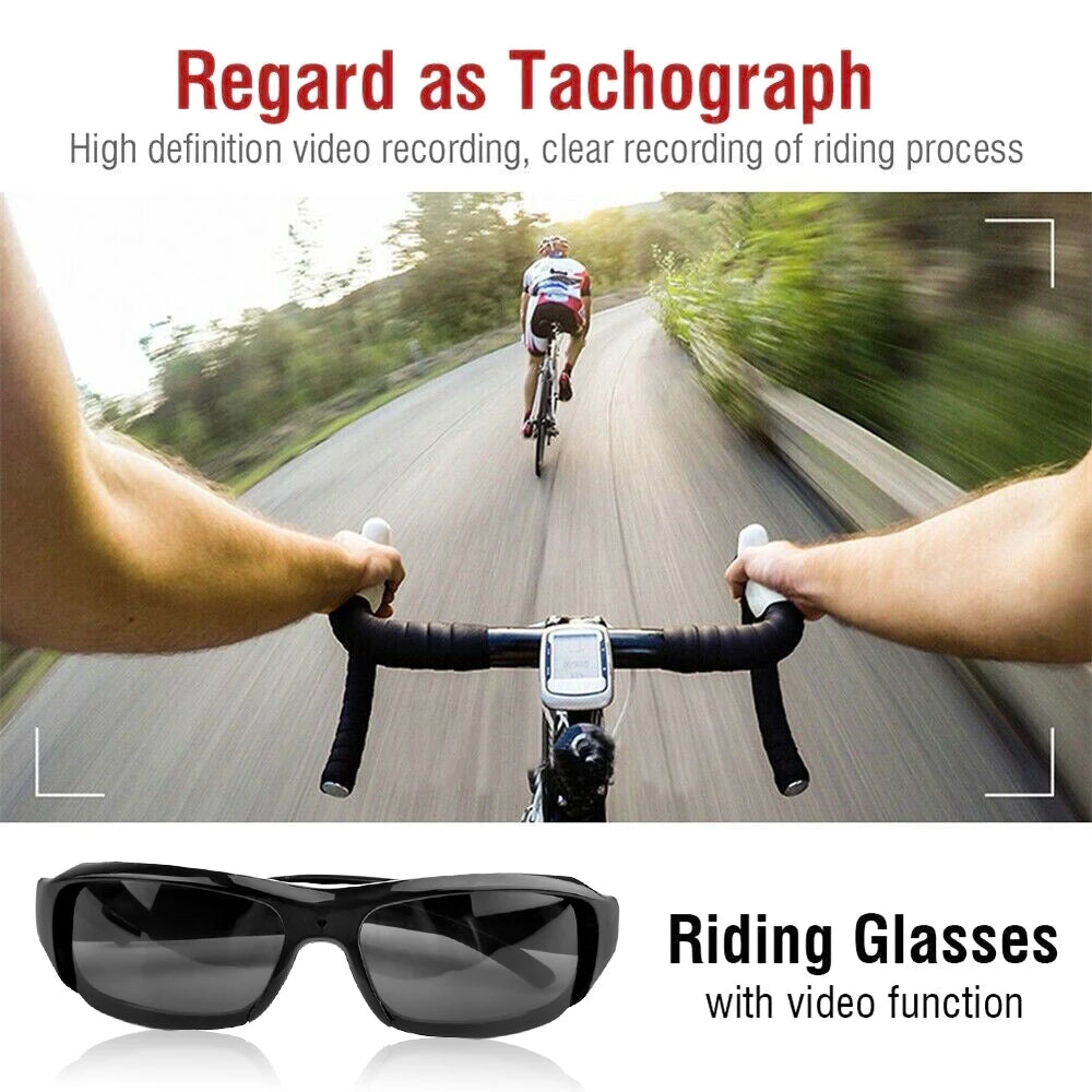 HD 1080P Mini Camcorder Glasses Camera For  For Driving Polarized Sunglasses Sports Camera Driving Cycling Video Recorder