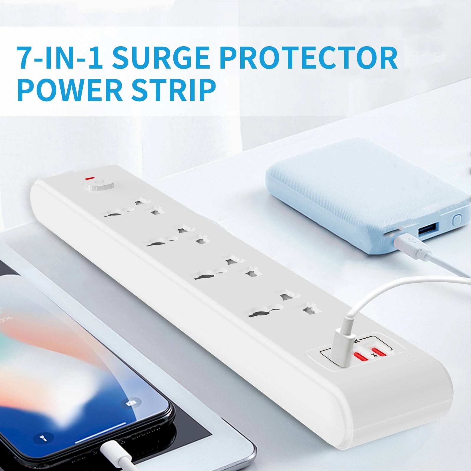 1pc white AU Wall mounted power socket extension with USB PD 20W fast charging Safety door design Suitable for home office use