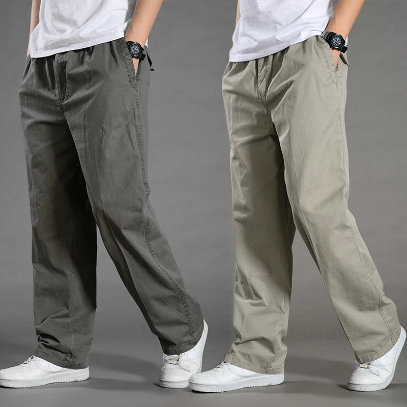 Men's Cargo Pants Summer Spring Cotton Workwear Large Size 6XL Casual Climbing Joggers Sweatpants Hombre Autumn Work Trousers