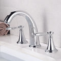 Basin Faucet 3 Holes Dual Control Bathroom Sink Faucet Deck Mounted Cold Hot Vintage Mixer Taps Bathtub Faucet