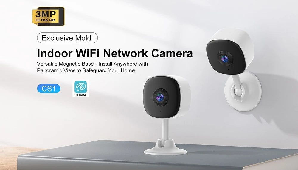 Smart Home Security Camera - 1080P WiFi Indoor Cam with Human Motion Detection, Auto Tracking, Night Vision & Audio Recording