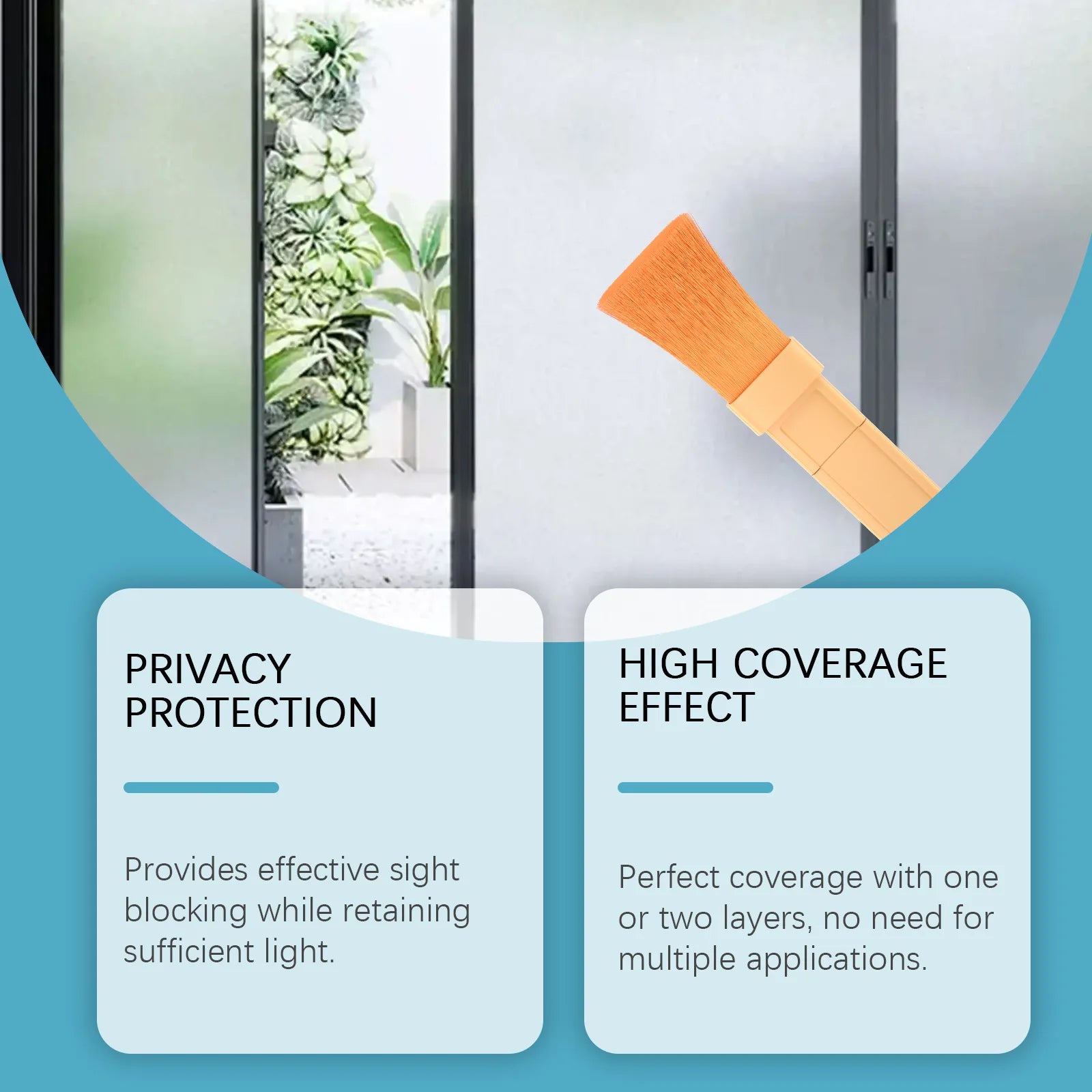 Matte Glass Paint For Windows And Doors Privacy Coating With Misty Effect Quick Drying Water Based Formula