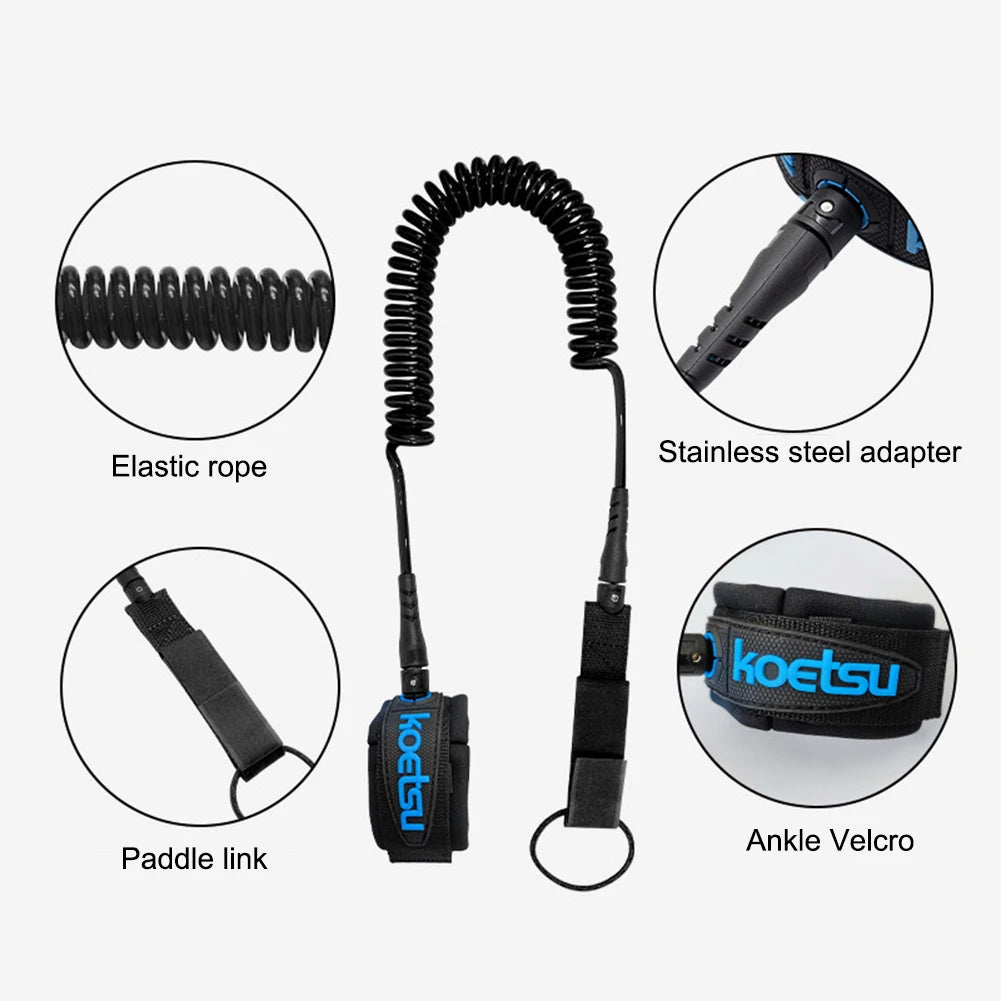 Sup Board Foot Leg Rope Practical Surfing Stand UP Paddle Board Ankle Leash Elastic Surfboard Safety Foot Rope TPU Accessories
