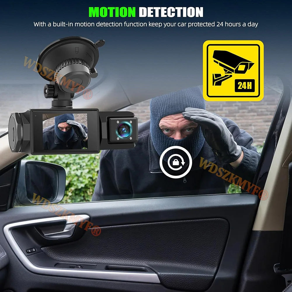 HD 1080P 2/3 camera Dash Cam for cars Front And Inside car camera with IR Night Vision Loop Recording wide angle Car DVR Camera