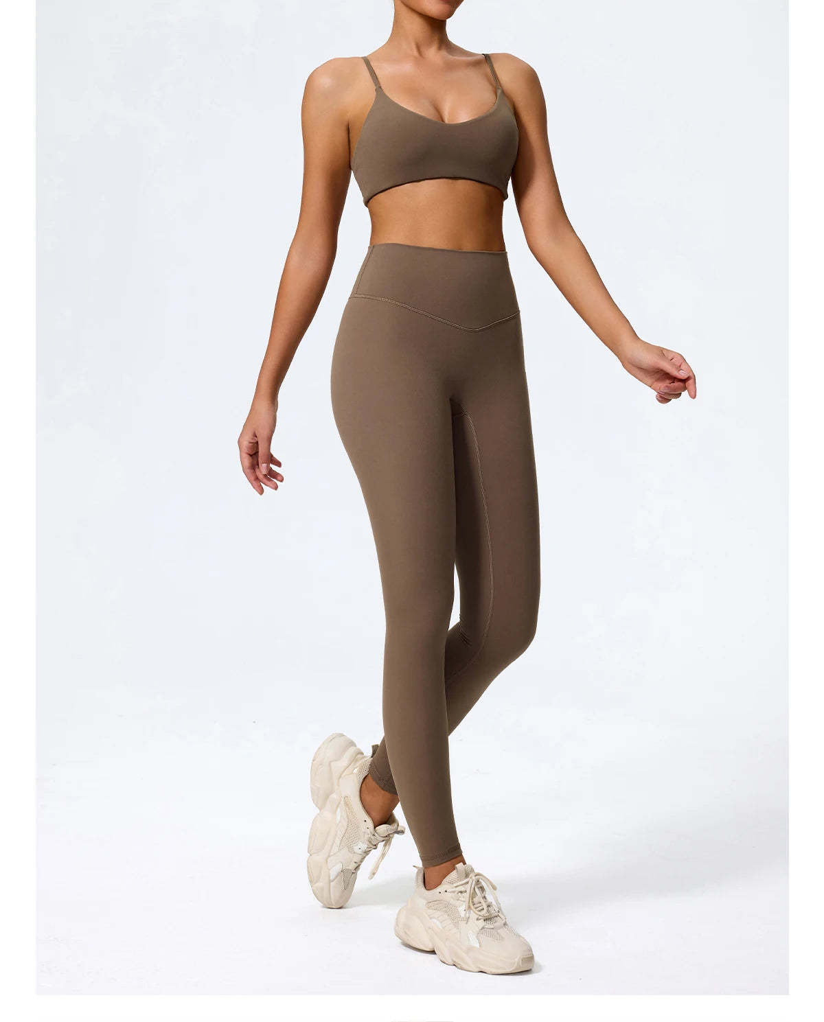 Ctenkevet Summer Women 2Pcs Sleeveless Sports Set Female Gym Two-piece Yoga Set High Waist Breathable legging Sportswear Women