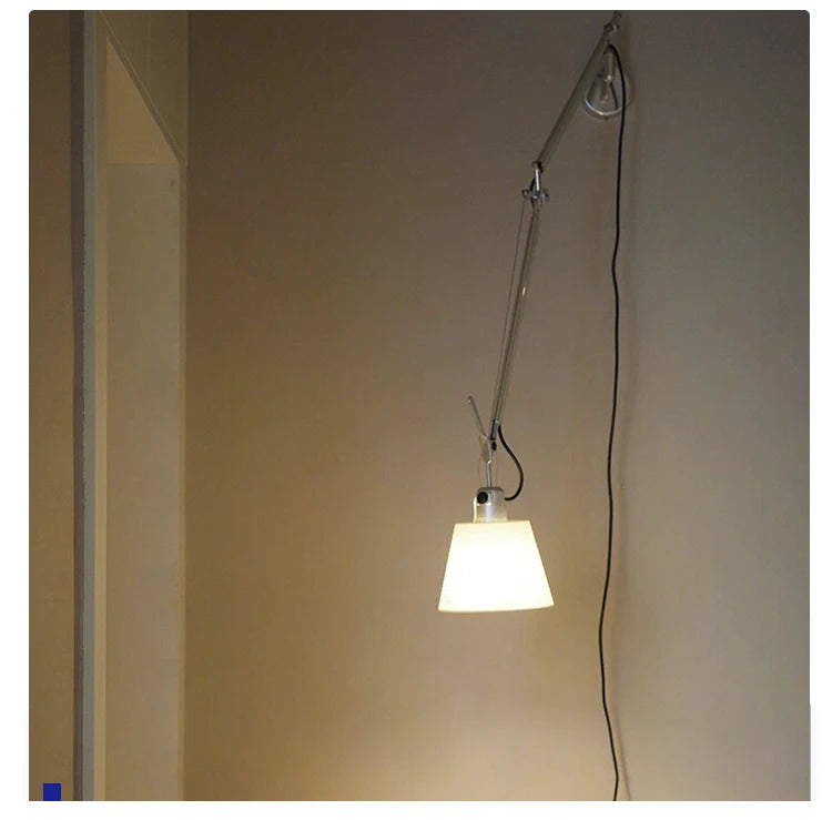 Adjustable Wall Lamp Aluminum Modern Foldable Long Swing Arm  sconces lamps Telescopic wall lights Bedside Study Reading Sconce