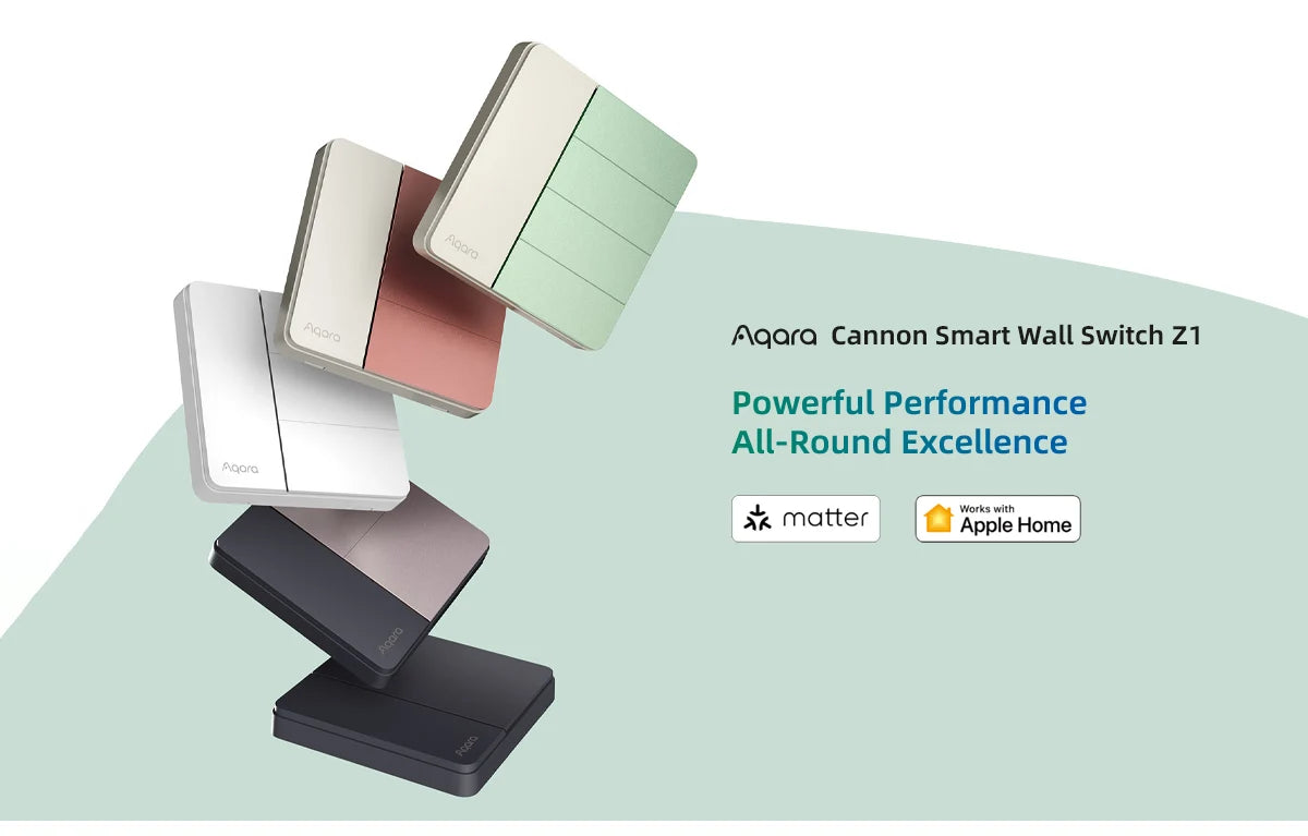 Aqara Z1 Smart Wall Switch ZigBee 3.0 More Control Switch Single Live/Neutral Wire Key Light Button for Smart Home HomeKit APP