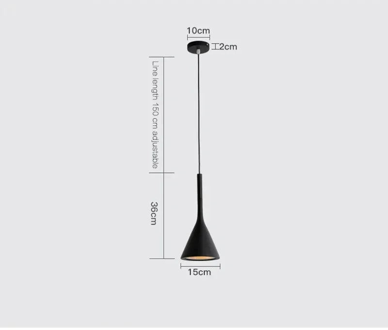 Modern LED pendant light in black and white E27 bedroom table dining room hanging light lampshade home cabinet suitable for