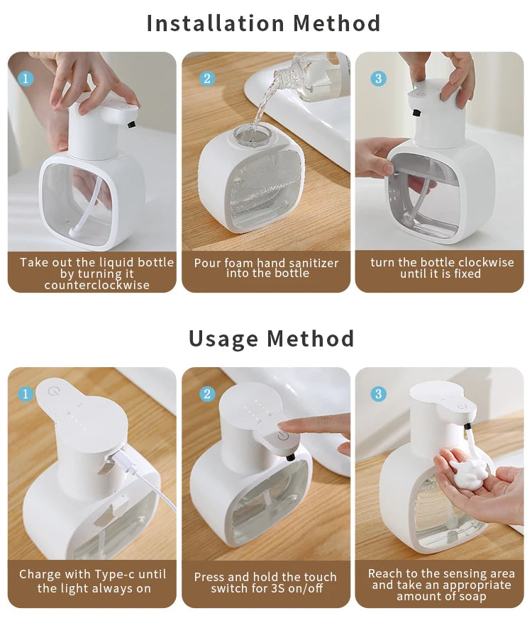 New smart sensor soap dispenser, automatic hand washer, electric foam hand sanitizer, detergent soap dispenser