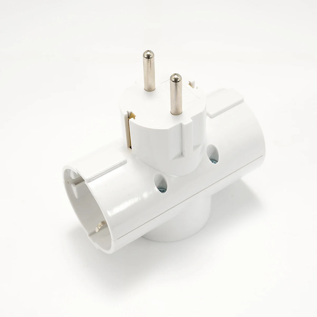 EU Electrical Socket 1 To 2/3 Way Outlet European Standard Expansion Socket Power Extension Plug Converter Travel Power Adapter