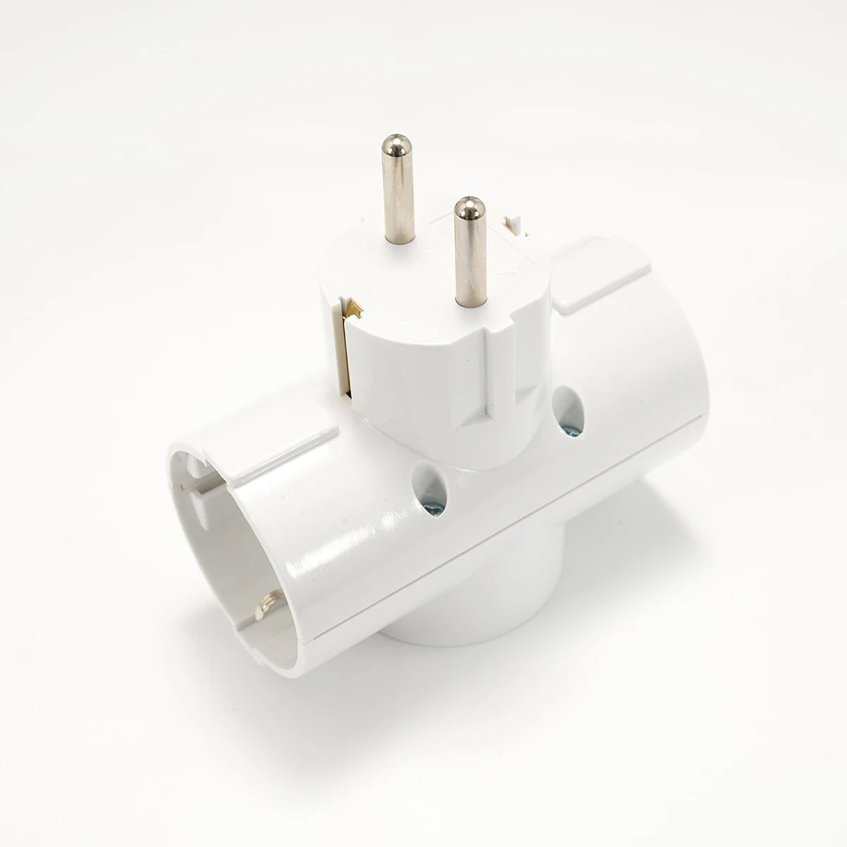 EU Electrical Socket 1 To 2/3 Way Outlet European Standard Expansion Socket Power Extension Plug Converter Travel Power Adapter