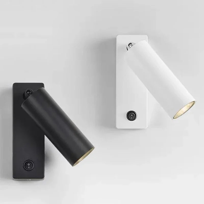 LED Wall Lamp with Switch – 3W Modern Folding Rotatable Sconce for Bedroom, Bedside, Home, and Hotel Reading Lighting