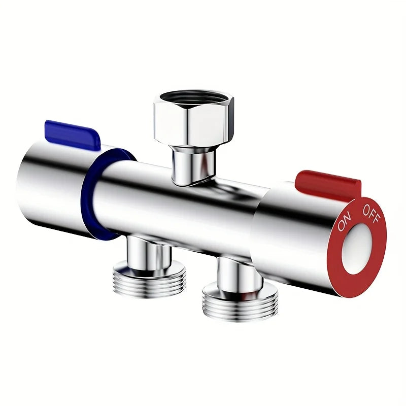 Double Handle Stainless Steel Cold Water Faucet for Bathroom And Washing Machine - Dual Control Kitchen Sink Tap