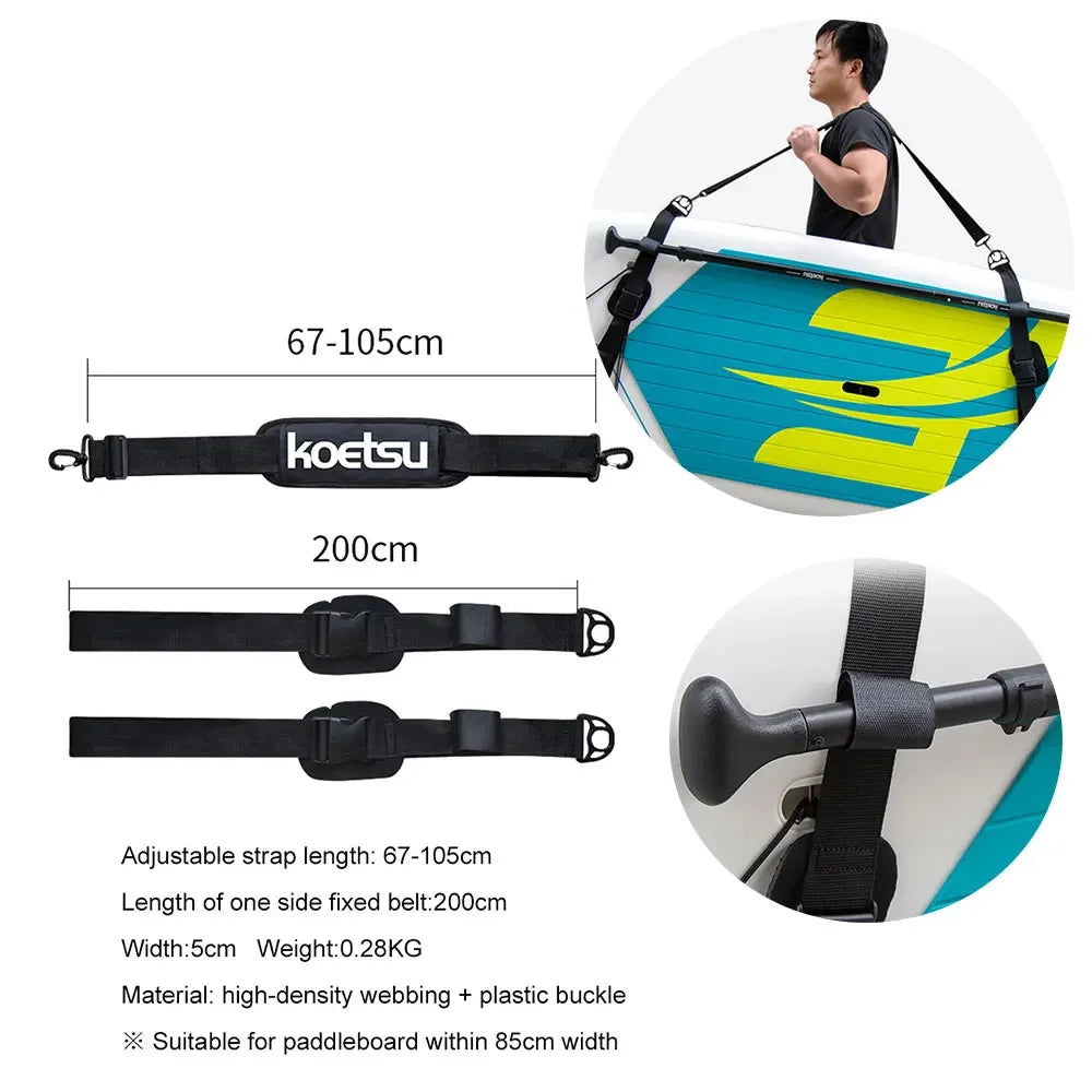 Portable Surfboard Shoulder Carry Sling Adjustable Surfboard Shoulder Strap Stand Up Surf Paddle Board Carrier Accessories