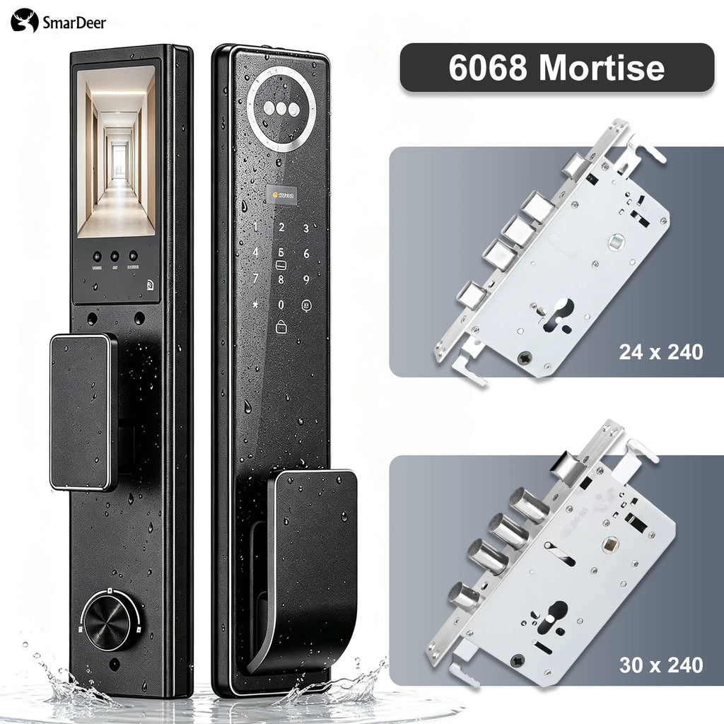 3D Face & Palm Vein Smart Door Lock IP65 Waterproof Tuya Video Call Biometric Fingerprint Electronic Lock for Home Front Door