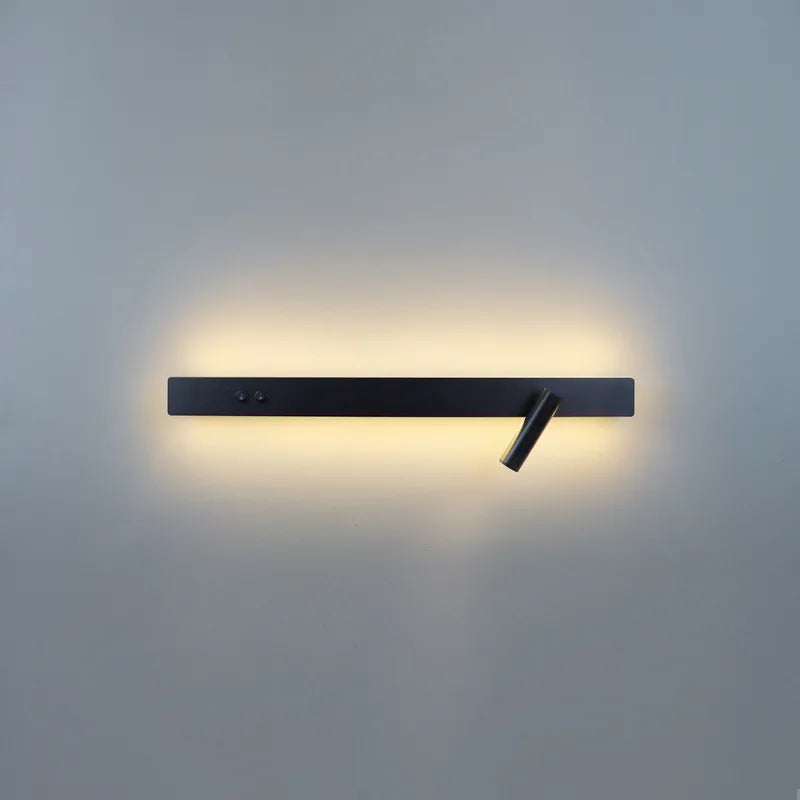 Modern LED line wall lamp indoor with switch rotating wall lamp simple living room bedroom bedside atmosphere lamp home light