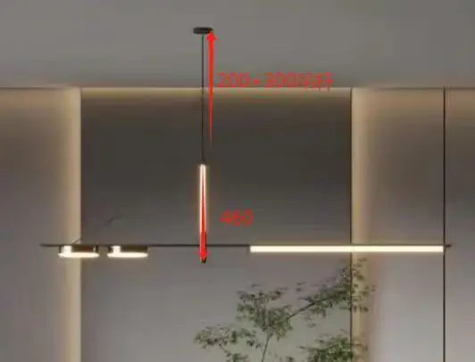 Minimalist Restaurant Chandelier Modern Light Luxury Simple Nordic Bar Table Spotlight Designer Creative Straight Strip Lights