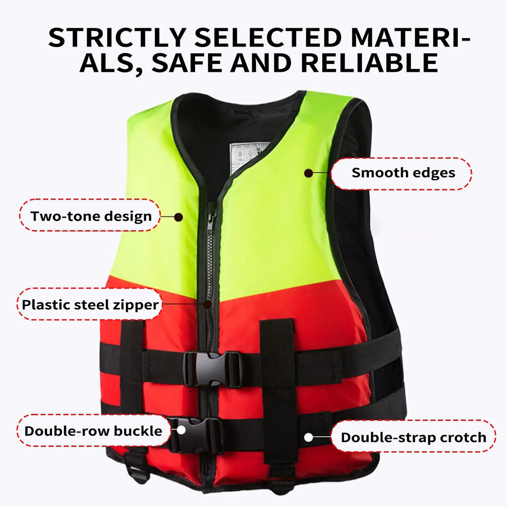 Swim Vests Quick-Dry Buoyancy Aid With Zipper Swim Trainer Vest For Boating Fishing Surfing Kayak Rowing Water Sports River Lake