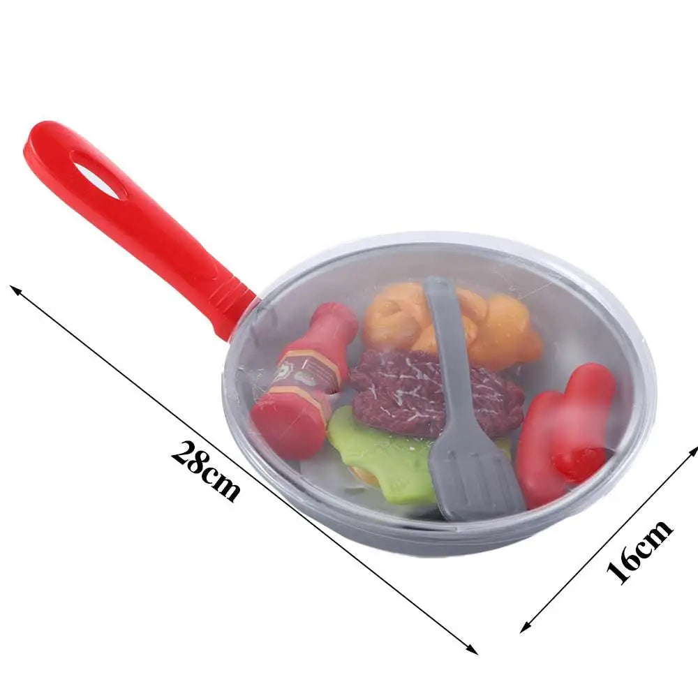 Cookware Pot Pan Toy Children Kitchen Toy Children Pretend Play Kitchen Miniature Kitchen Play Kitchen Toy Set Simulation Food