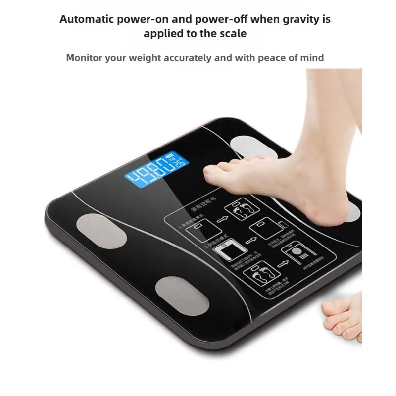 Electronic scale - Home-use, simple charging model, precise measurement, monitoring, healthy weight scale, body fat scale