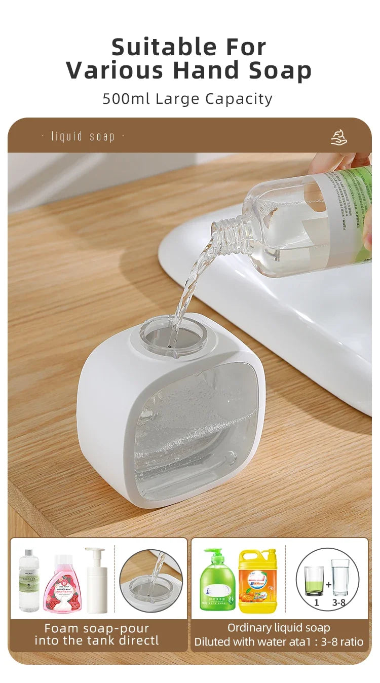 New smart sensor soap dispenser, automatic hand washer, electric foam hand sanitizer, detergent soap dispenser