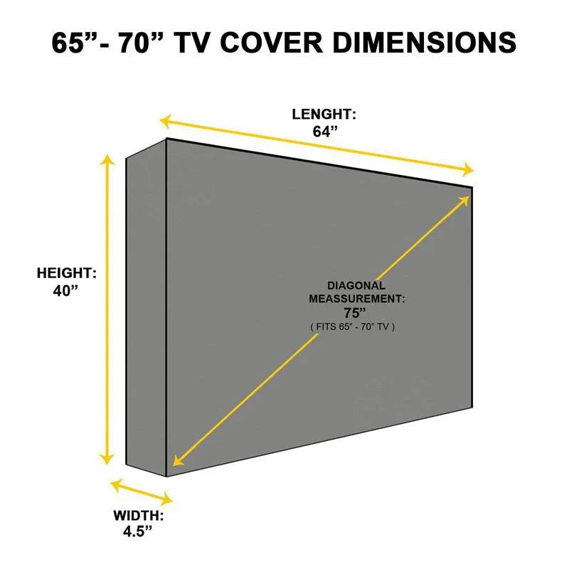 Garden Patio Outdoor TV Covers Protect TV Screen Weatherproof Dust-proof Oxford Fabric Dust Cover for Flat Screen Television
