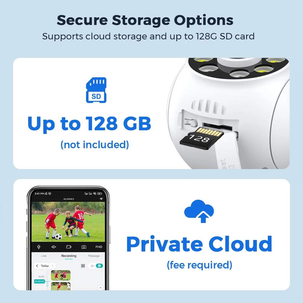BESDER PTZ Wifi Camera Outdoor Auto Tracking Human Detection CCTV Video Surveillance Camera IP Security Protection 4MP iCSee APP