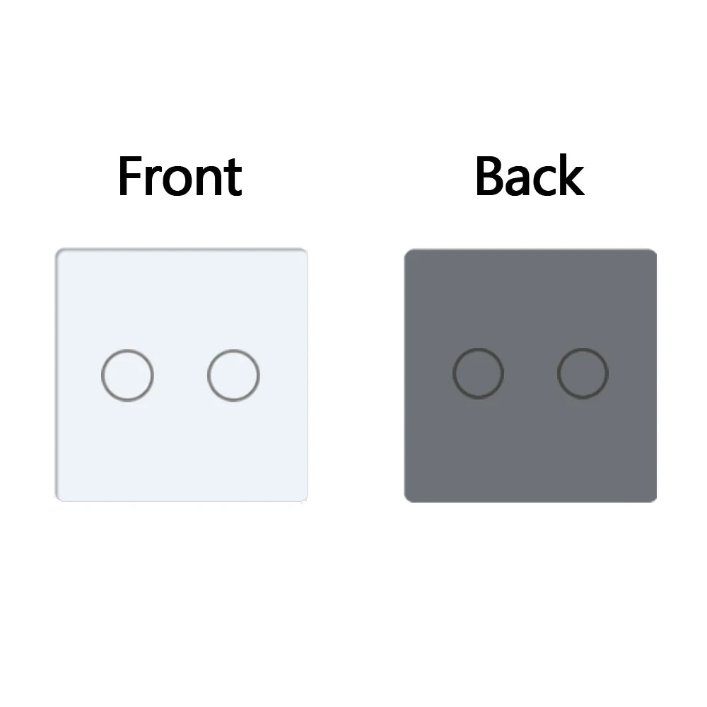 TAWOIA DIY Wall Light Switches Small Glass Panel Parts 1/2/3/4Gang White Black Gold Touch Switches Crystal Parts 47mm*47mm